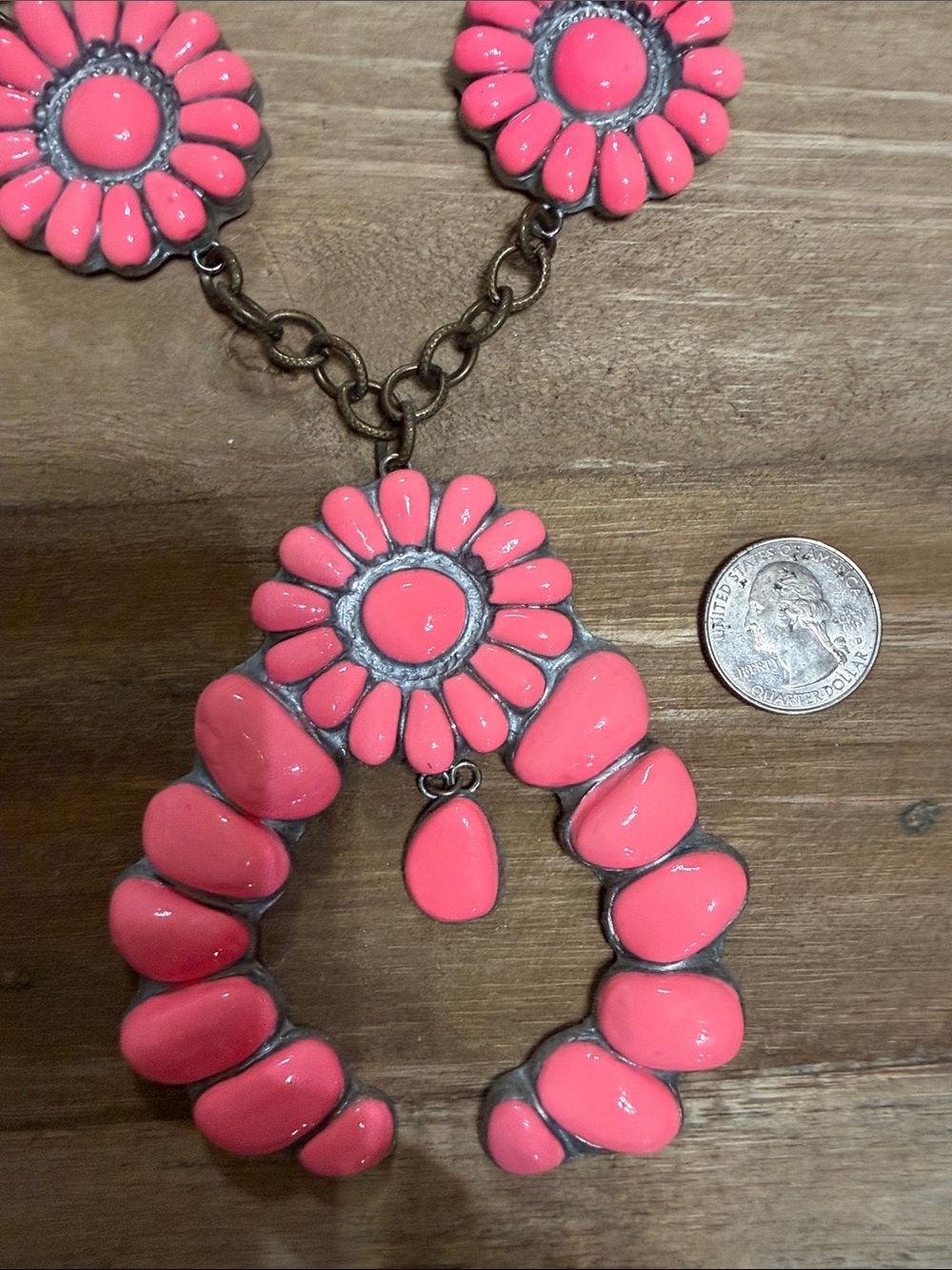 Sookie Sookie Pink Floral Statement Necklace - Women Jewelry - Picture 2 of 4